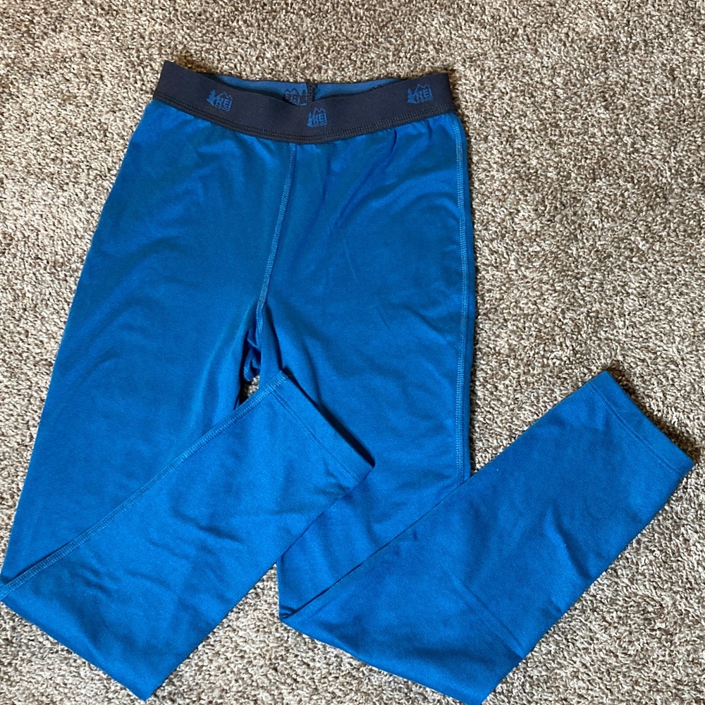 REI Co-op Kids Blue Thermal Base Layer Pant Bottoms Unisex sz S